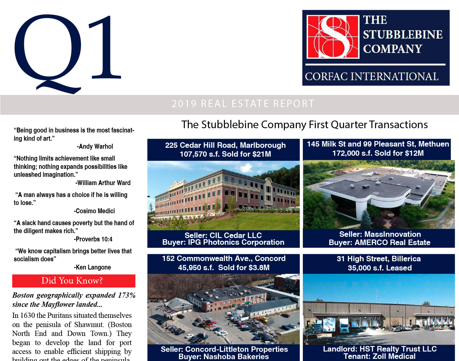 2019 Q1 Newsletter